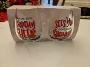 Hallmark Keepsake "Holiday Cheer" Stemless Wine Glasses SET OF 2