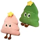 Christmas Tree Shaped Pillow Christmas Party Cushion Wear Resistant Soft Cute
