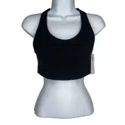 Old Navy Active Go Dry Black Racerback Medium Support Sports Bra Size M