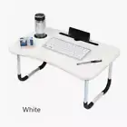 Foldable Desk Laptop Stand Table Bed Computer Study Adjustable Portable Cup Slot