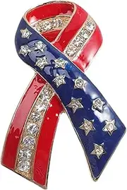 [BESTYASH] Fashion Breastpin Ornament American Style Badges Alloy Badge Flag Brooch Independence Day Decor