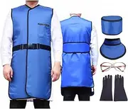 [KJIASDFE] X-ray Protective Lead Apron Lead Suit Set，X-Ray Lead Vest with Thyroid Shield Collar Hat Lead Glasses Lead Gloves