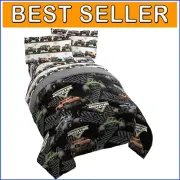 Super Soft Monster Jam Full Bed Set with Comforter & Monster Truck Designs