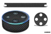 Skin Decal Wrap for the Amazon Echo Dot 2nd Gen Alexa Graphics Stickers CARBON