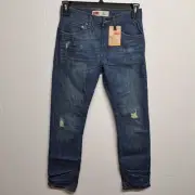 Levi’s 511 Boys Youth Jeans Size 16 REG W28 L28 Blue Slim Fit Distressed Denim
