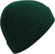 [Beechfield] Unisex Engineered Knit Ribbed Beanie (UK Size: One Size) (Bottle Green)