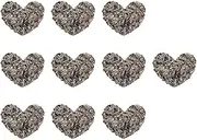 TEHAUX 10pcs Shiny Rhinestone Heart Appliques for DIY Clothing Decoration Iron Patches for Jeans Jackets and Backpacks Creative Heart Shape Stickers Durable and Safe Material