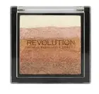 Revolution Highlighting Palette With Light + Dark Bronze White Gold Pink Shimmer