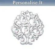 Family Of Love Personalised Brooch