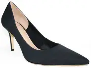 Via Spiga Women's Cloe Pointed Toe Pumps Black Textile Size 6 M