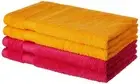 Cotton 4 Piece Hand Towel Set 500 GSM Paradise Pink and Sunshine Yellow