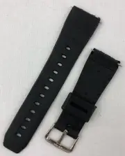 Kreisler Sport Strap Black Rubber Vintage Watch Band K-18 22mm Casio Databank