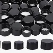 VersaSeal Black Screw Caps: 56-Piece Set with Foam Liners, 4 Styles (18mm/24mm/2