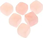 Cabilock 6Pcs Reusable Quartz Ice Cubes for Drinks Decorative Whiskey Stones for Chilling Beverages Home Bars and Parties