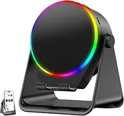 4 in 1 360° Rotating Bluetooth Speaker Stand, Cell Phone Stand with Wireless Bluetooth Induction Speaker, Non-Slip Base, HD Surround Sound, Suitable for Gifts (Black)