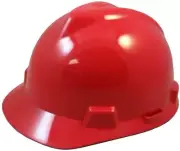 MSA V-Gard Cap Style Hard Hat - Red