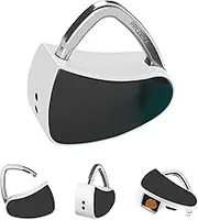 Fingerprint Padlock, Smart Padlock with Keyless Biometric, Colorful, Fashionable Lock, Compact Lock, USB Rechargeable,1Pack. (Vivid Snow)