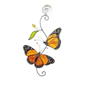 Monarch Butterfly Pair Handmade Stained Glass Suncatcher Stained Glass Window