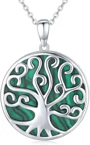 925 Sterling Silver Tree of Life Necklace Viking Celtic Pendant for Men Women