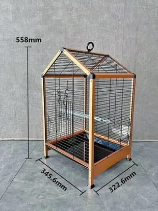 觀賞鳥籠牡丹鸚鵡籠鋁合金邊框寵物籠可拆卸易安裝清潔便攜別墅籠