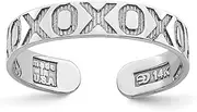 [JewelryWeb] 14ct Gold White Adjustable Xo Pattern toe ring