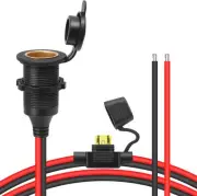 SensaBliss DC12V/24V Cigarette Lighter Socket Extension Cable 20A 13AWG