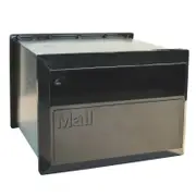 Velox 230mm Black Flexi Back Open Letterbox