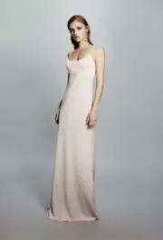 BCBGMAXAZRIA Tearose Fae Lace-up Gown Formal Dress | Size: 0 | Pink | NWT