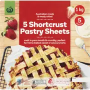 Woolworths Pastry Shortcrust 1kg