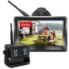Wireless Solar Magnetic Camera 5" Reverse Monitor DVR For Truck Caravan Camper