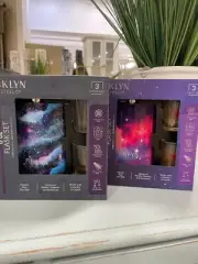 BKLYN STEEL CO. NYC GALAXY Celestial Space Flask And 2 Shot Glass Set New
