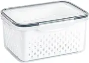 Refrigerator Storage Box Fridge Organizer Vegetable Fruit Boxes Drain Basket Storage Containers Pantry Easy to Use,Small