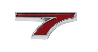 1900-13 GM All Generic Number "7" Emblem, Red NEW Trim Parts!