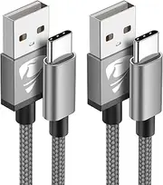 Aioneus USB C Cable 1M 2 Pack, USB A to USB C Charger Nylon Braided USB 3.0 Type C Charger Cable Fast Charging Cord for Samsung Galaxy S22 S21 S20 S10 S9 S8, Note 20 10, Huawei, Pixel, LG, Switch