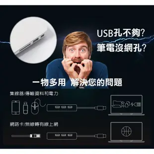 TOTOLINK U1003 USB3.0轉RJ45 Giga網路卡+集線器