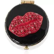 Jay Strongwater Pop Life Monroe Lip"Kiss" Compact make up mirror ,NIB, NEW