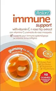 Vitamin C Immune Support Gummies with Rose Hip Extract, 3,000 mg, 12 Reusable Packs, Immunity Booster with Antioxidants, (144 Count Gummies) (12)