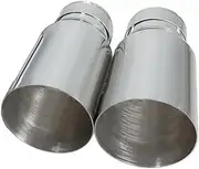 Exhaust reducer 1 PC Car Accessorie Modification CAR Exhaust Muffler Tail Pipe Stainless Steel Universal Automobile Exhaust Pipe Muffler Exhaust Tailpipe(In51-76 straight out)