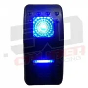 Universal Blue On/Off/On Rocker Switch Light Whip RV Can-am Maverick Yamaha UTV