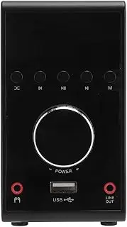 Diyeeni 5.0 Amplifier, Compact 200W with 100W X 2CH Output and LED Indicators, for Computer, Projector, 4K TV, DVD, with Power Supply (Black)