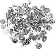 TEHAUX 50pcs Clutch Tie Tacks Blank with Clutch Back, Clutch Backings Holder Tie Tacks Keepers Replacement Blank Pins for Craft Making