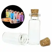 4Pcs 10ML Clear Mini Small Cork Stopper Glass Vial X3D4 Containers Jars O2D7