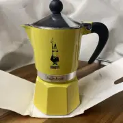 Bialetti Espresso Rainbow Yellow 3 Cups 130ml/4.3oz Coffee Maker Cafetiere