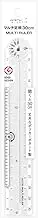 Midori 42266006 Multi Ruler, 11.8 inches (30 cm), Transparent