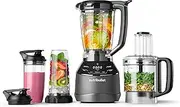 NutriBullet Smart Touch Triple Prep System Blender 1500W, Black, Full-sized Blender - Personal Blender - 7-Cup Food Processor In One (NBKS07100)