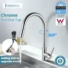 Bastone Swivel Spout Pull Out Kitchen Mixer Tap Laundry Sink Basin Faucet Silver
