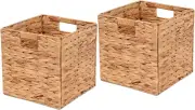 Wicker Storage Cubes Baskets Rectangular Laundry Organizer Totes Shelves Water