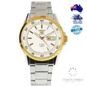 Seiko 5 Sports White Gold SNZH20 SNZH20K1 Stainless Steel Mens Watch Automatic