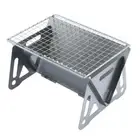 Stainless Steel BBQ Grill Rack Charcoal Stoves Outdoor Picnic Folding Mini Stove