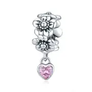 925 Sterling Silver Flower Bead Bracelet Charms